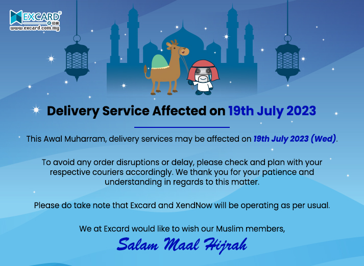 Delivery Service Affected on Awal Muharram