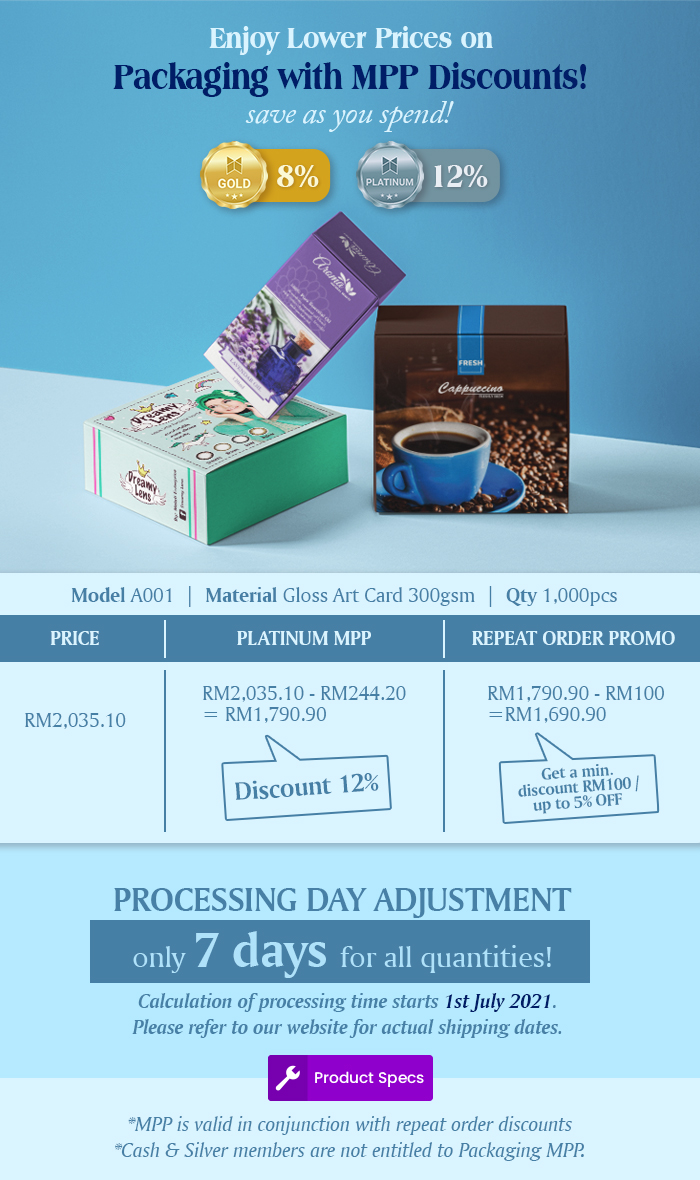 Amazing MPP Discounts & Processing Day Adjustments for Packaging!