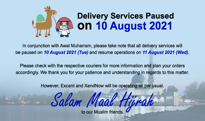Delivery Services Paused on 10 August 2021