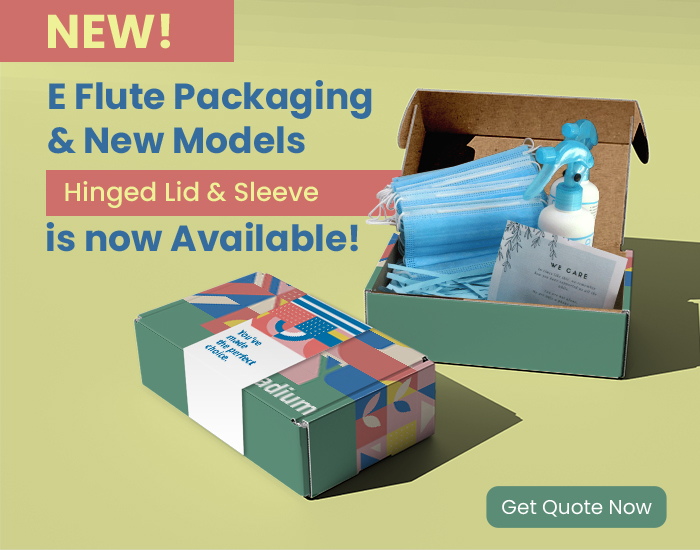 E Flute Packaging & New Models (Hinged Lid & Sleeve) - Get Quote Now