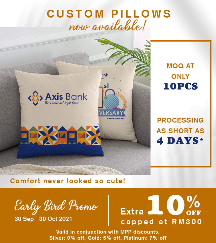 NEW LAUNCH: Custom Pillows! MOQ at only 10pcs!