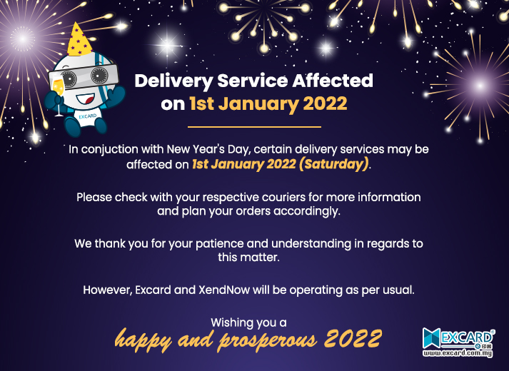 Delivery Service Affected on New Year's Day