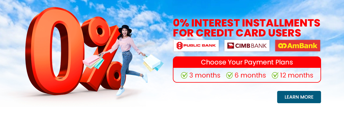 0% Interest Instalments for credit card users!