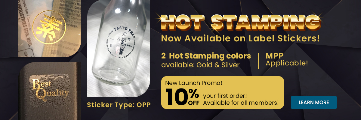 Hot Stamping Finishing Now Available For Label Sticker!