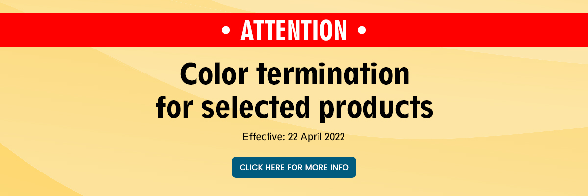 Attention! Color termination for selected products!