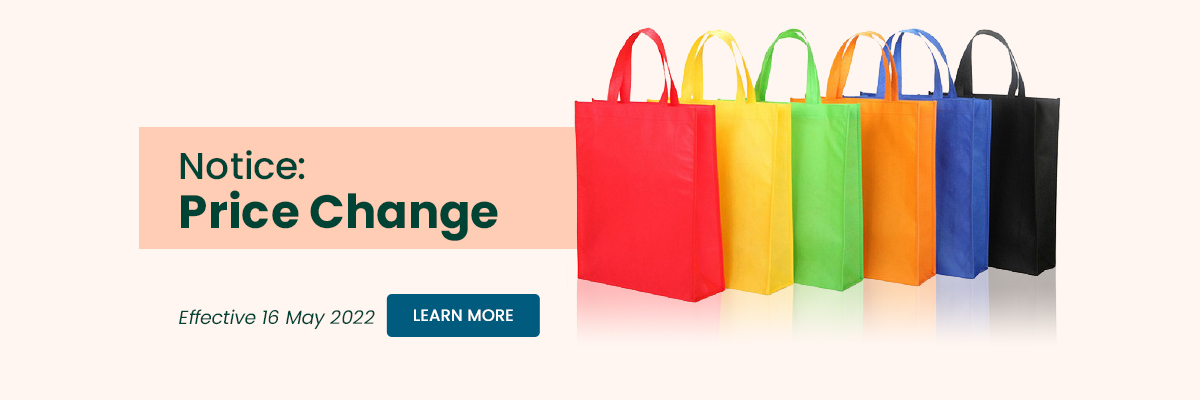 Non-Woven Bag Price Change Notice