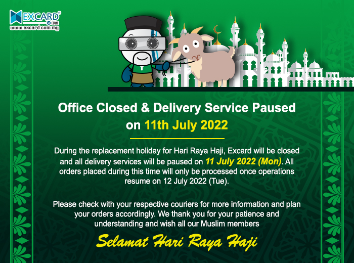 Office Closed and Delivery Service Paused for Hari Raya Haji
