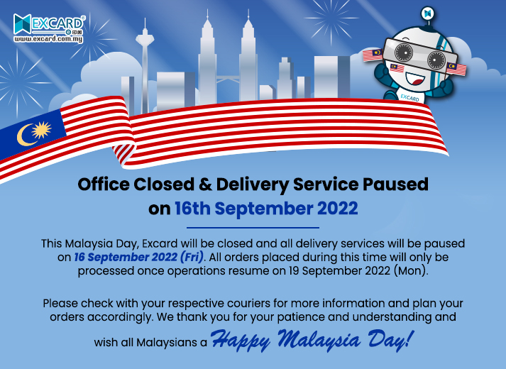 Office Closed & Delivery Service Paused on Malaysia Day