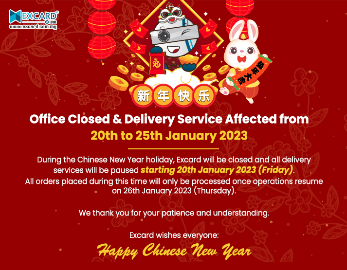 Office Closed & Delivery Service Paused on Chinese New Year