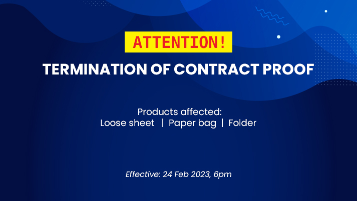 Attention! Termination of contract proof