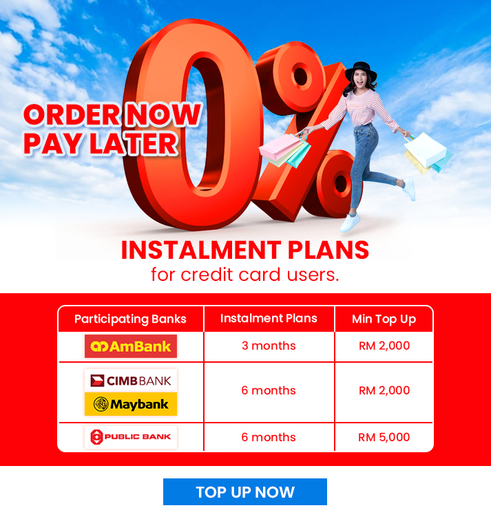 Order Now, Pay Later with 0% Instalment Plan!