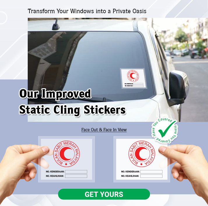 Our Improved Static Cling Window Stickers! Transform Your Windows Today!