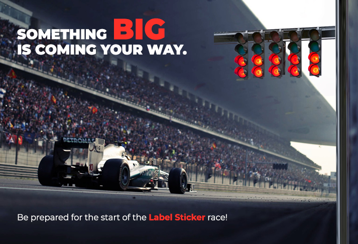 Red light alert. Get ready for something exciting with Label Stickers!