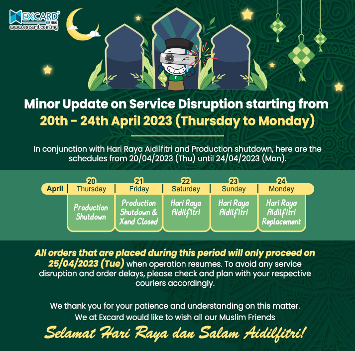 Minor Update on Service Disruption starting from 20th - 24th April 2023 (Thursday - Monday)
