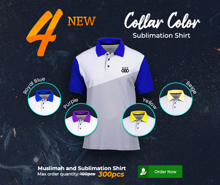 4 New Collar Color Sublimation Shirt