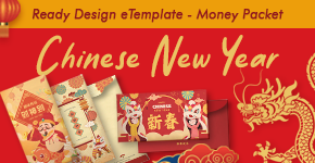 Money packets with Chinese New Year design.