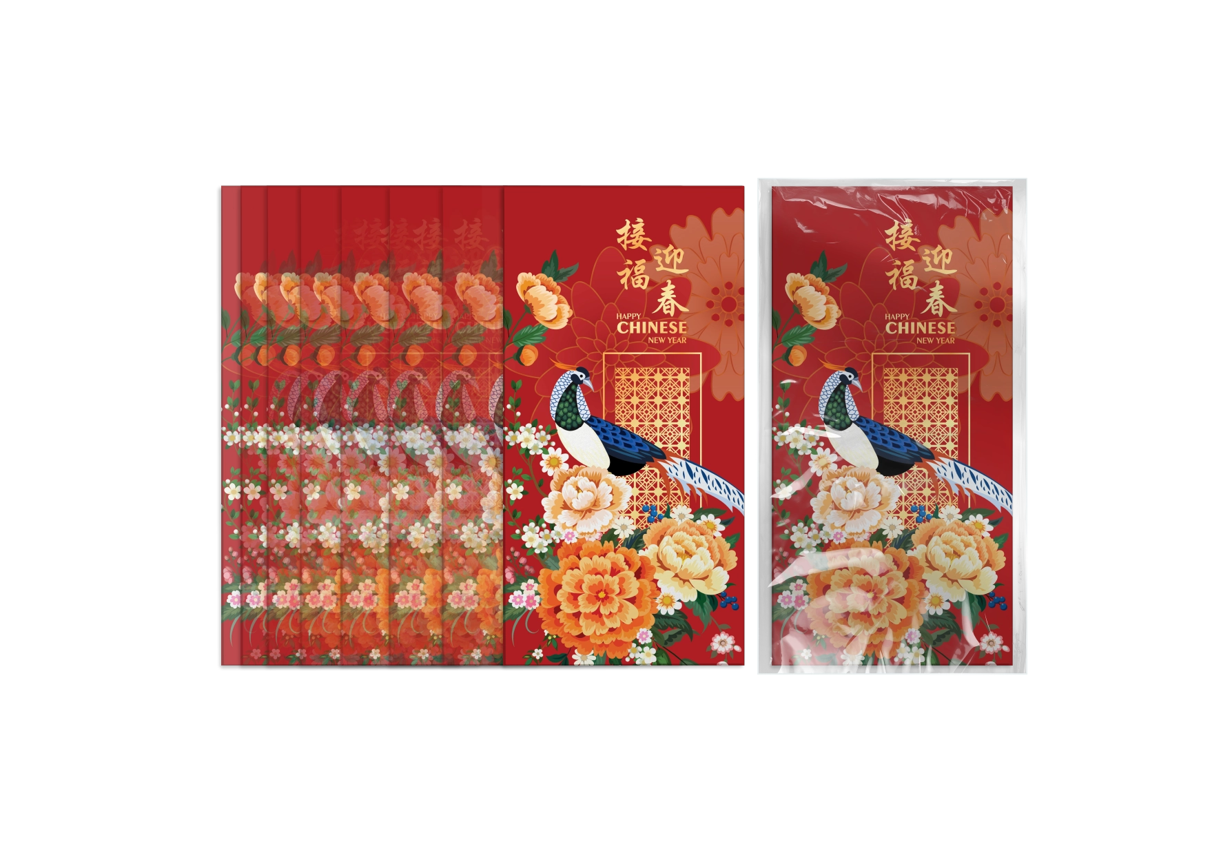 Premium raya packet bundle packed in sets of 8 with premium packaging.