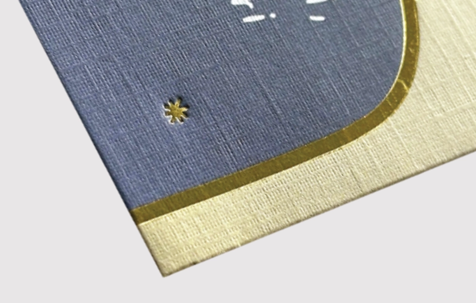 Custom printed money packet featuring elegant hot stamping design.