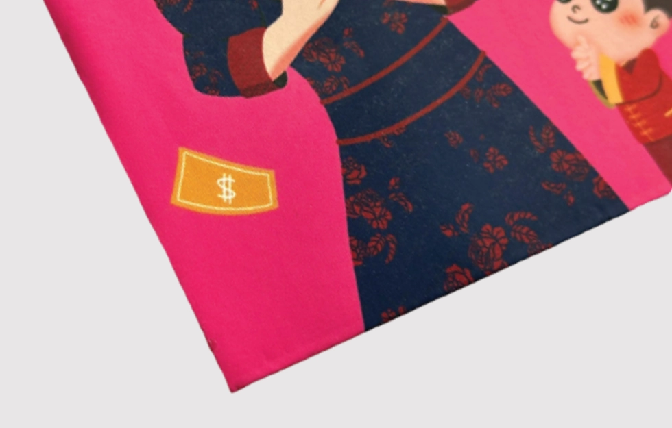 Soft touch laminated premium raya packet with premium packaging for luxury gifting