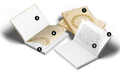 Several booklets with yellowish cover define cover, inner paper, content, calendar and Ayat Suci Al-Quran content.