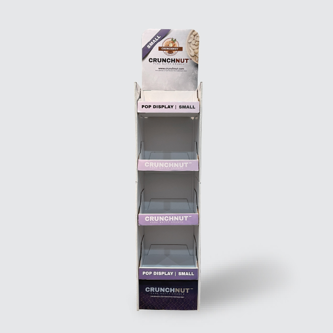 A small size foldable pop display for product display.
