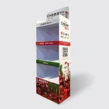 A red and white POP display with large size suitable for marketing purpose.