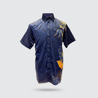 Professional corporate shirt with a classic pointed collar, short sleeves, and button-down front, suitable for office wear.