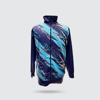 Stylish jacket with a structured fit and front zipper, suitable for casual or semi-formal wear.