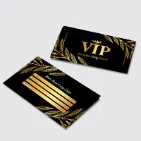 Premium name card with black and gold colour.