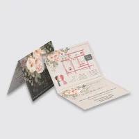 Two wedding cards with floral design.