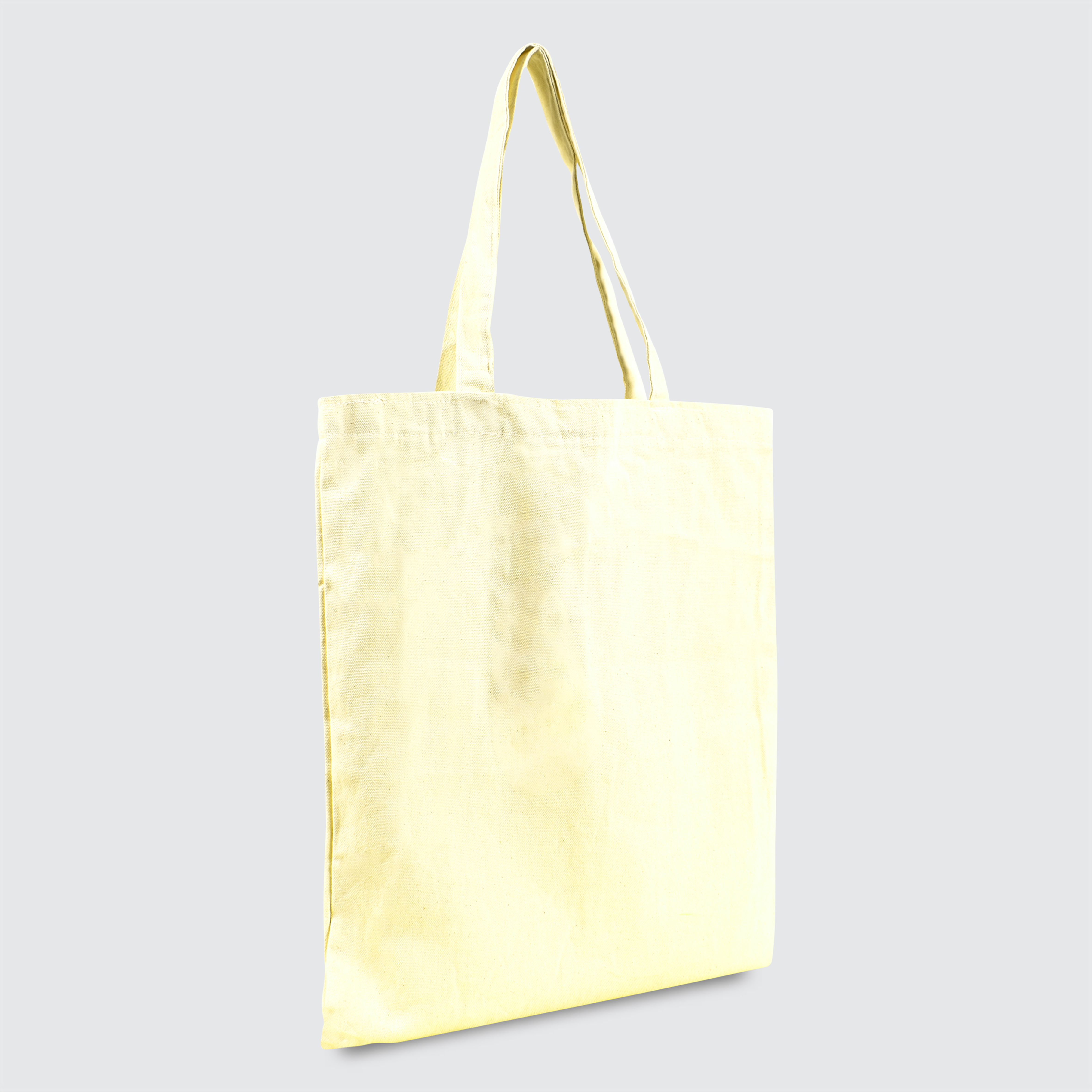 A natural beige canvas tote bag made by polycanvas 10oz.